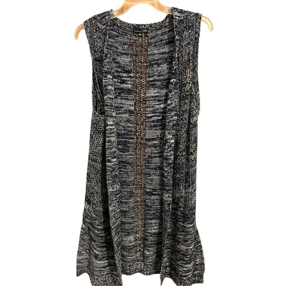 RXB Women’s Size M Blue Knit Sleeveless Vest Knit Cardigan